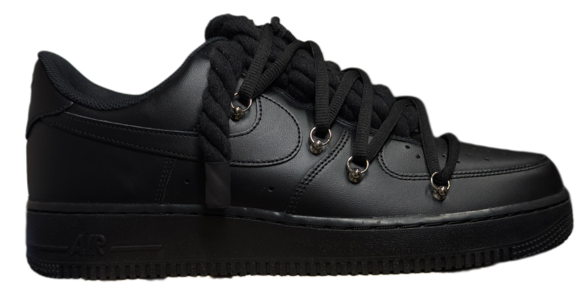 Nike Air Force 1 Low Rope Black & "Off White Black Laces"