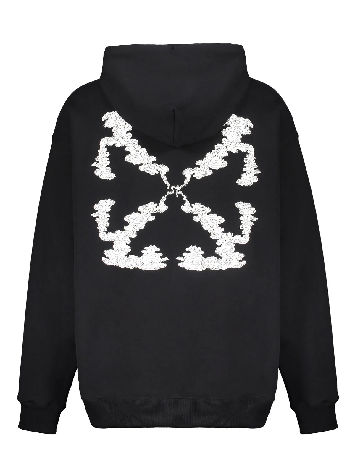 Off-White Arrow Motif Drawstring Hoodie Black