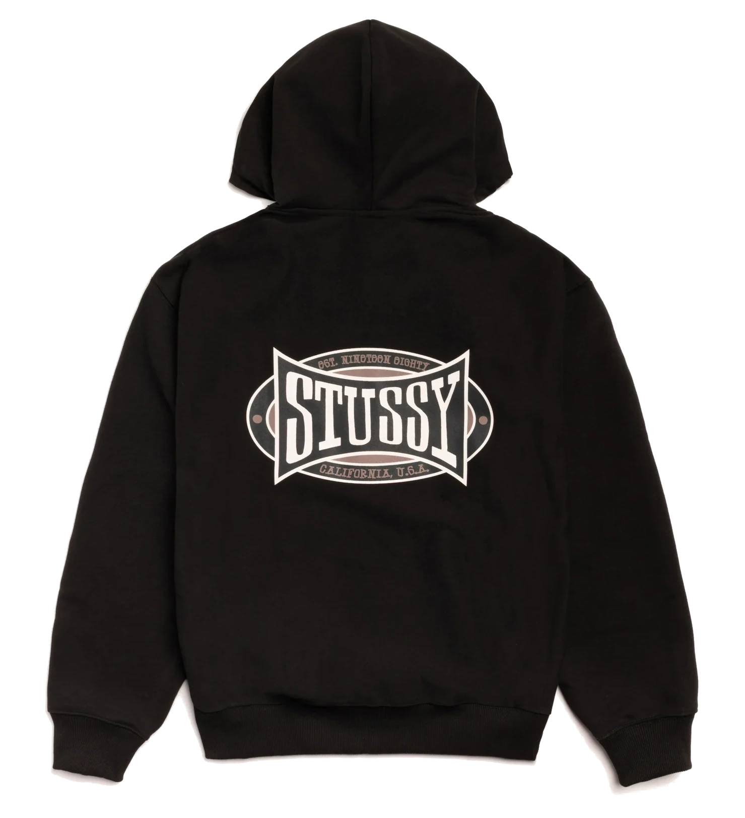 Stussy Champion Oval Zip Hoodie Black