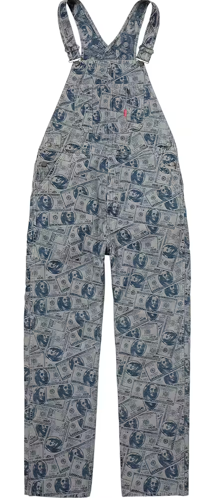 Supreme 100 Dollar Bill Overalls Blue – Sneakers Depot