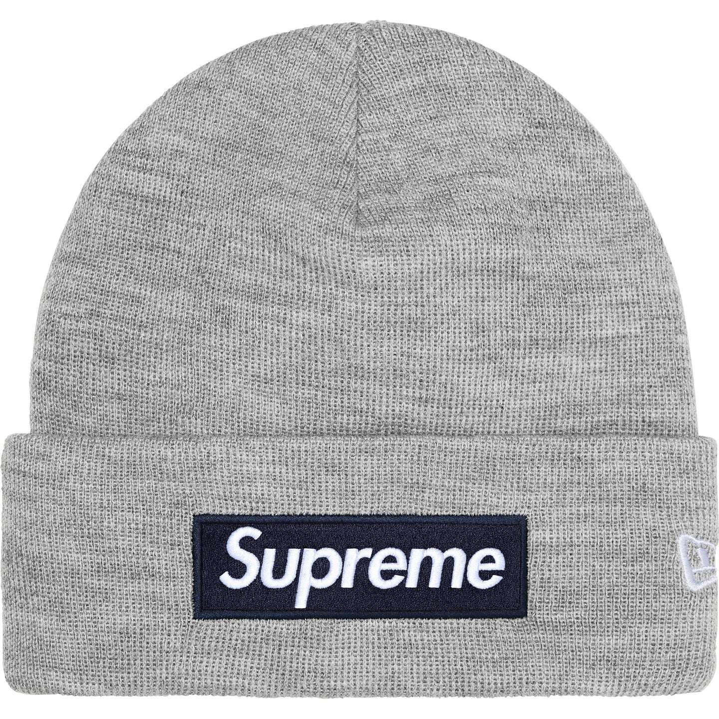 Supreme New Era Box Logo Beanie 'Heather Grey' FW25