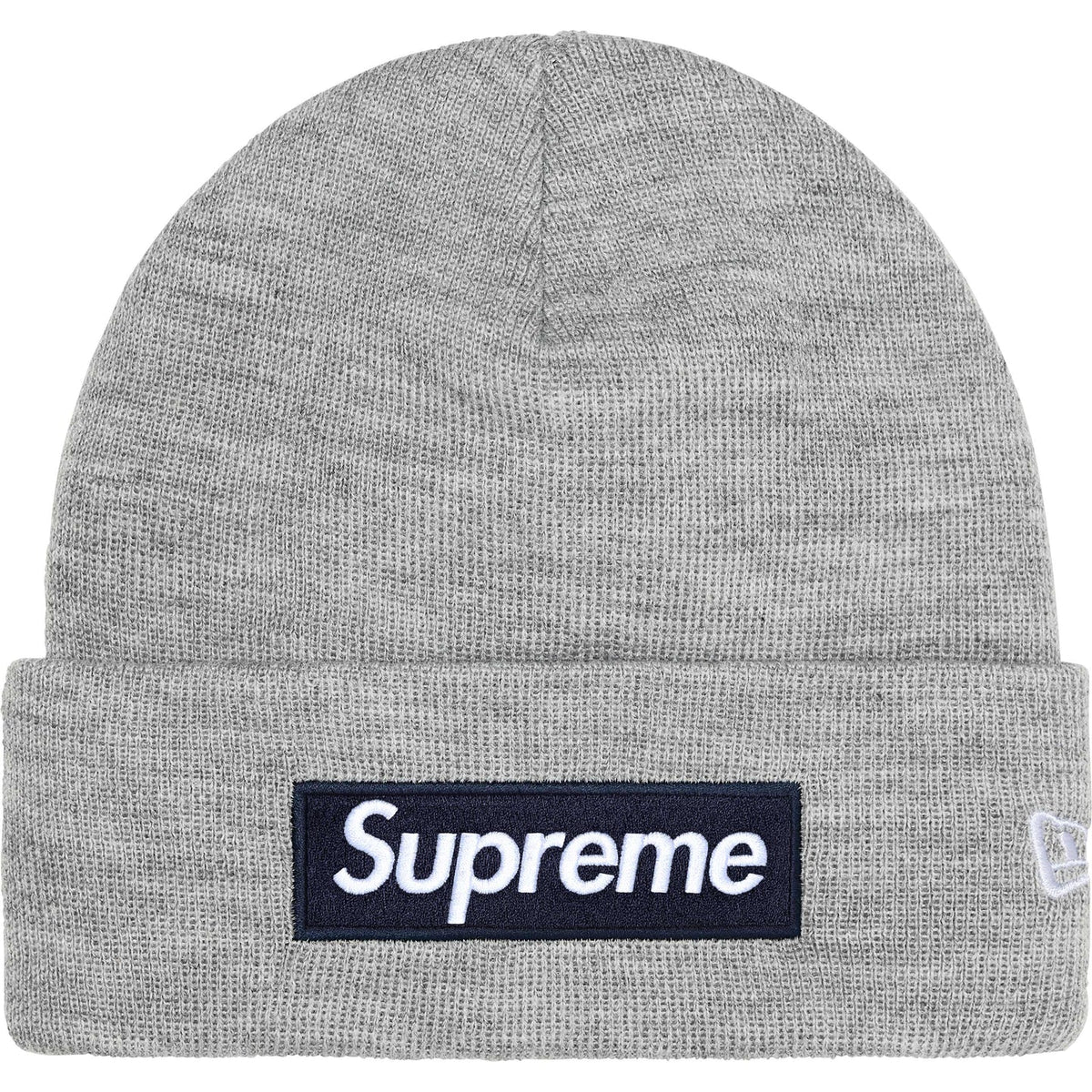 Supreme New Era Box Logo Beanie 'Heather Grey' FW25