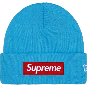 Supreme New Era Box Logo Beanie 'Cyan' FW25