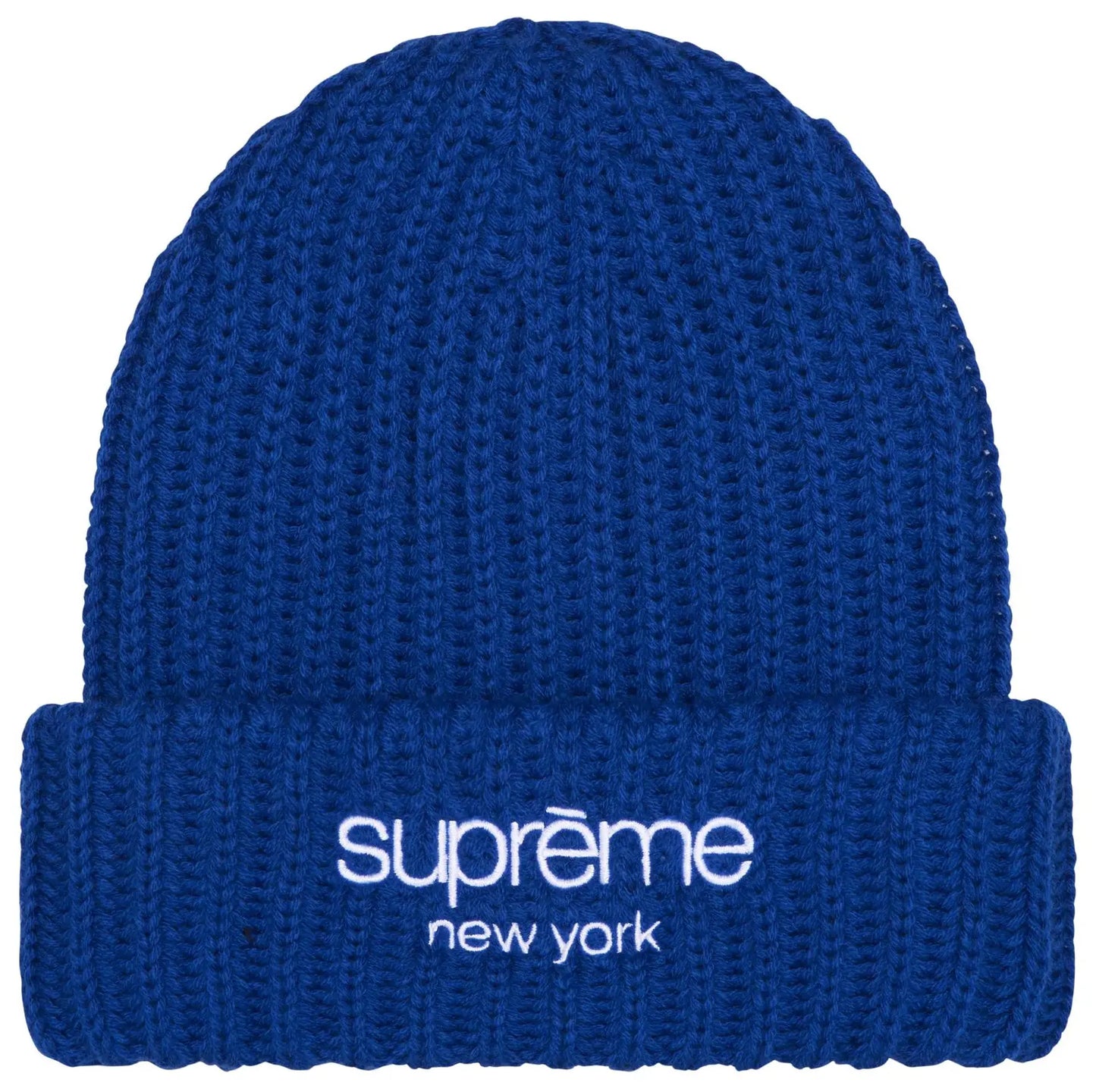 Supreme Chunky Rib Classic Logo Beanie 'Royal'