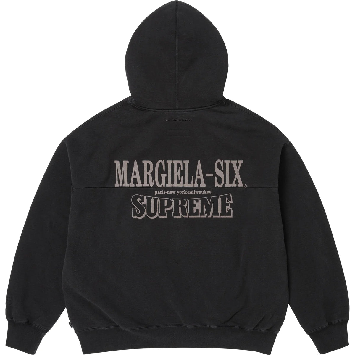 Supreme MM6 Maison Margiela Eagle Zip Up Hooded Sweatshirt Black