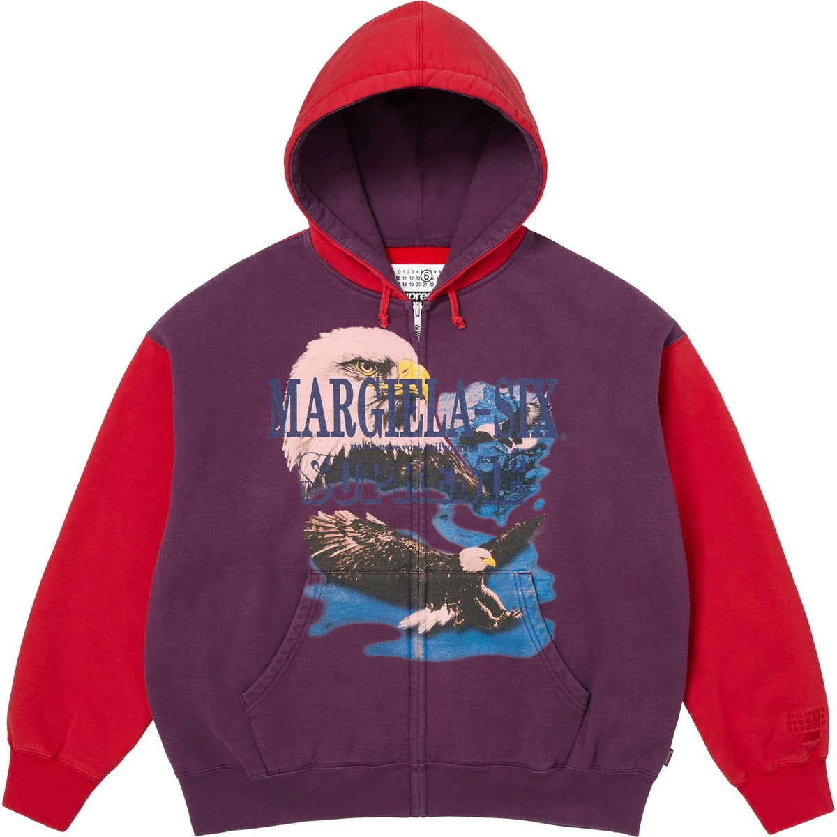 Supreme MM6 Maison Margiela Eagle Zip Up Hooded Sweatshirt Purple
