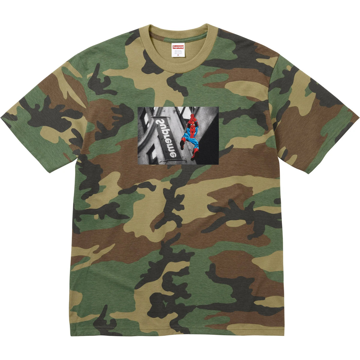 Supreme Spider Man Tee Woodland Camo