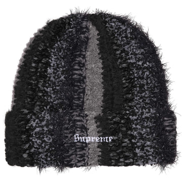 Supreme Tinsel Stripe Beanie Black