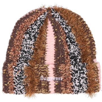 Supreme Tinsel Stripe Beanie Brown