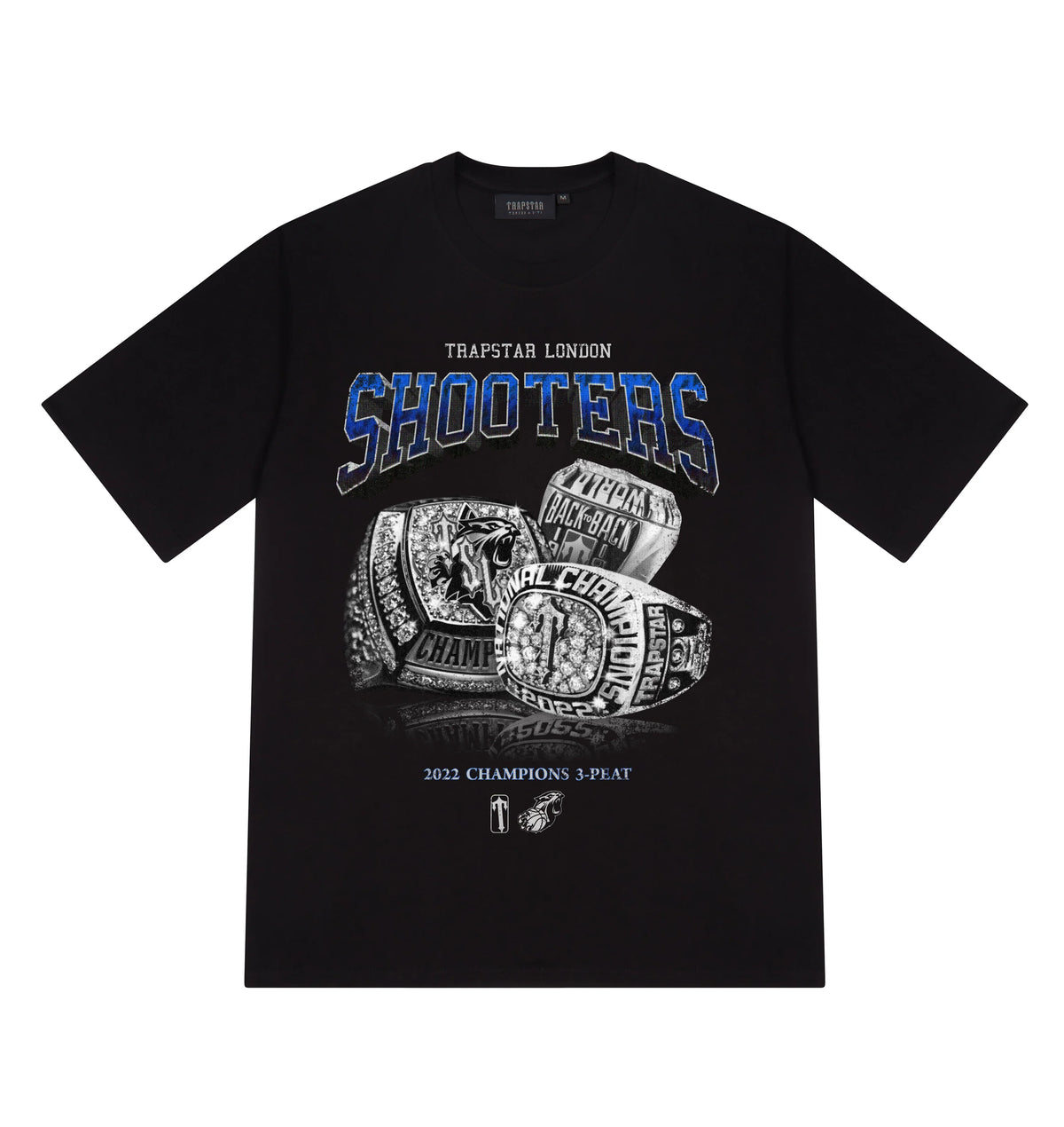 Trapstar Three-peat Champions Tee Black/Blue
