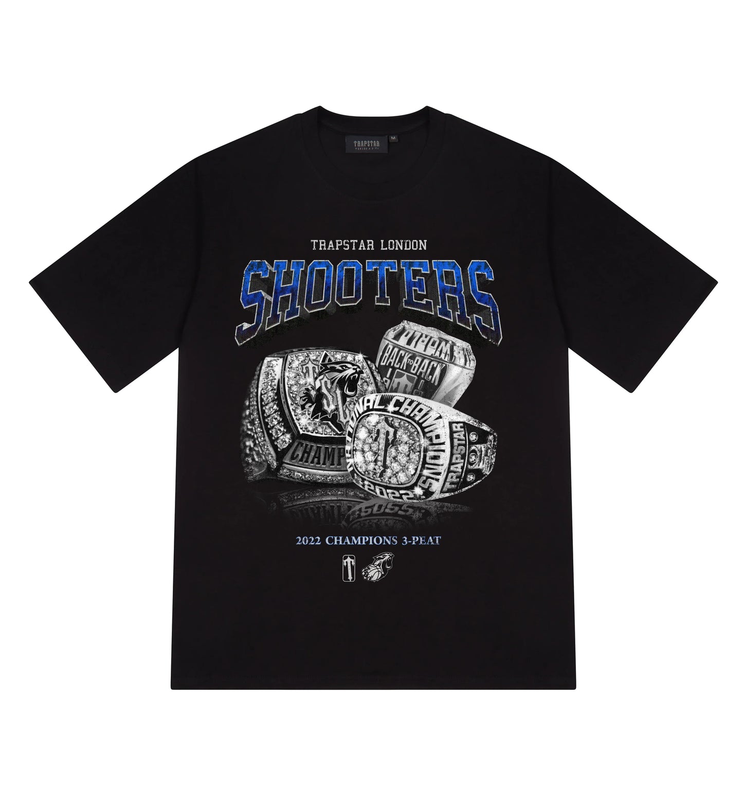 Trapstar Three-peat Champions Tee Black/Blue