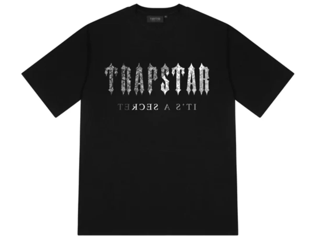 Trapstar Decoded Paisley Monochrome Edition Tee Black