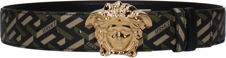 Versace Green Polyester Regular Belt