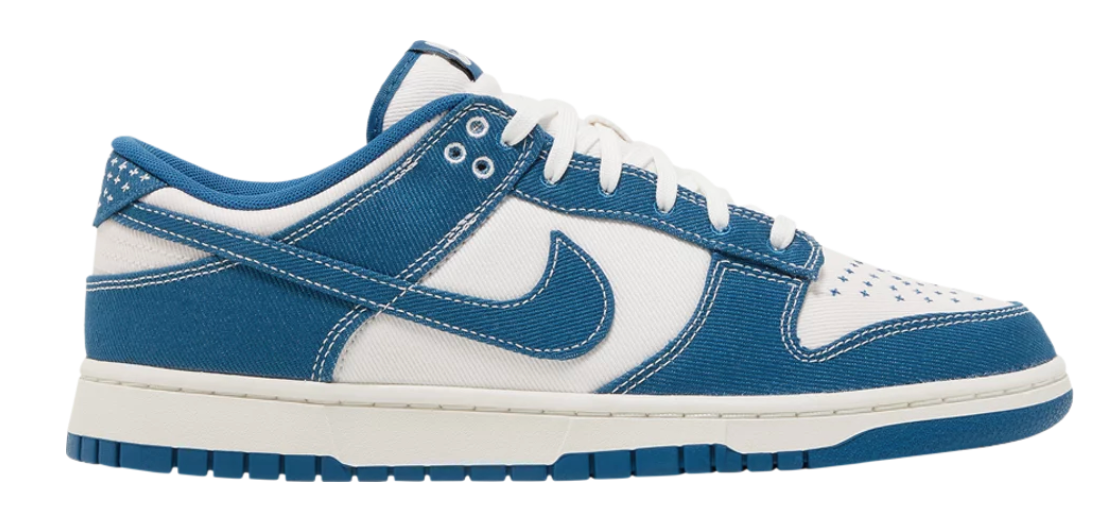 Niebieskie Nike Dunk Low w kolorystyce Sashiko