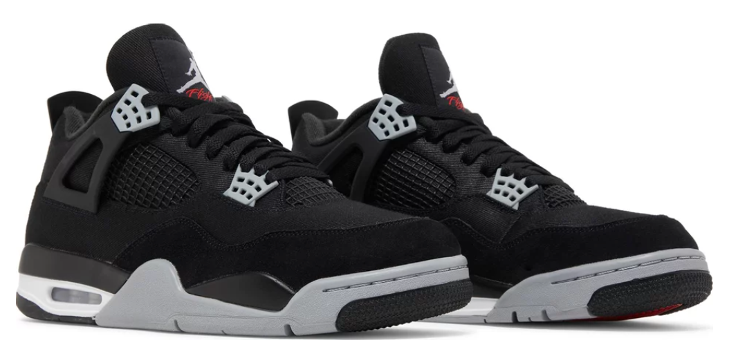 Air Jordan 4 Retro Black Canvas