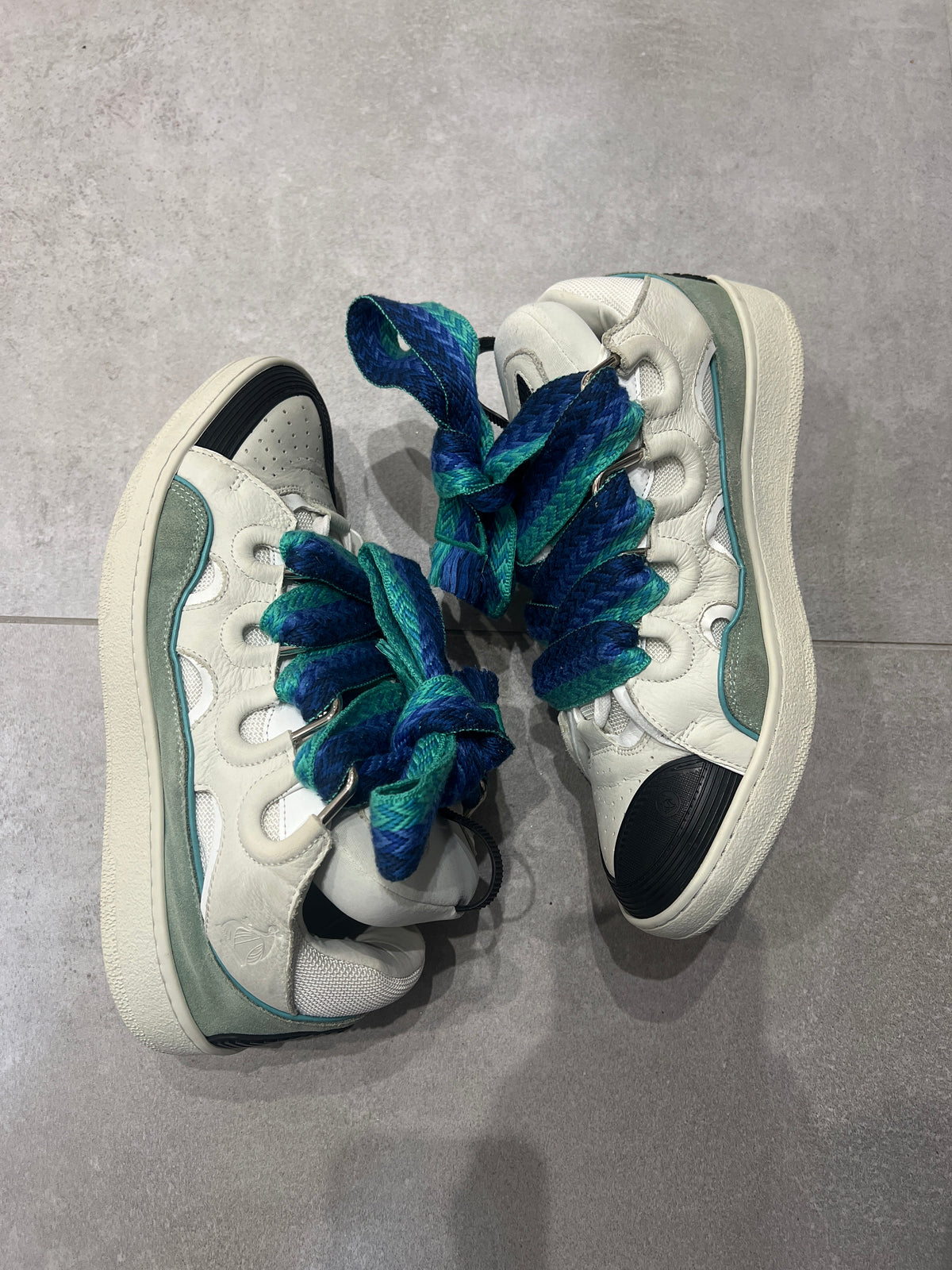 Lanvin Curb White Blue