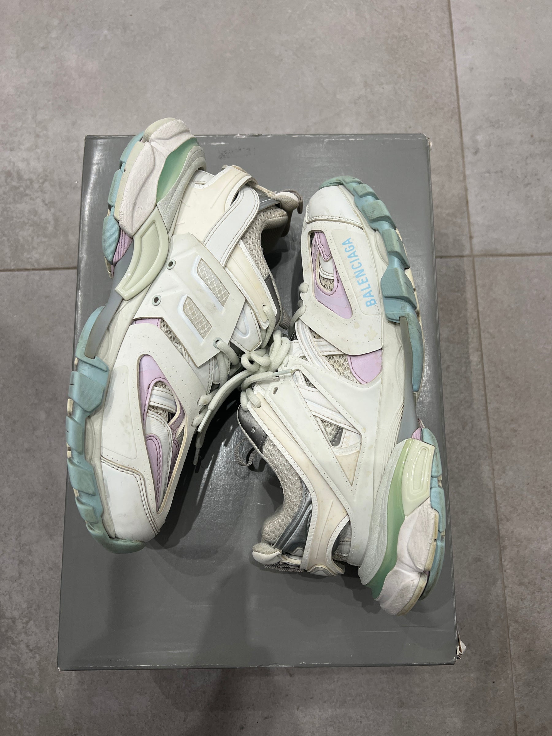Balenciaga Track Pastel White