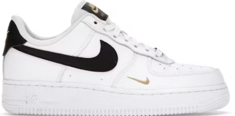 Nike Air Force 1 Low '07 Essential White Black Gold Mini Swoosh