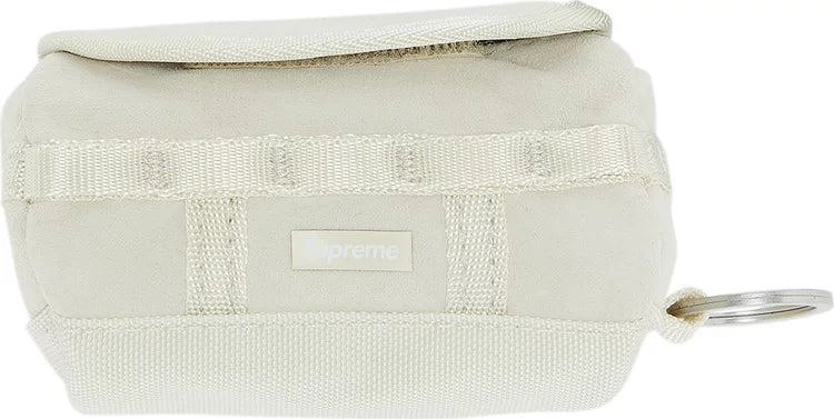 Supreme x The North Face Suede Base Camp Duffle Keychain White