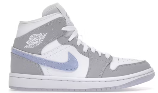 Air Jordan 1 Mid Wolf Grey Aluminum (Women's)
