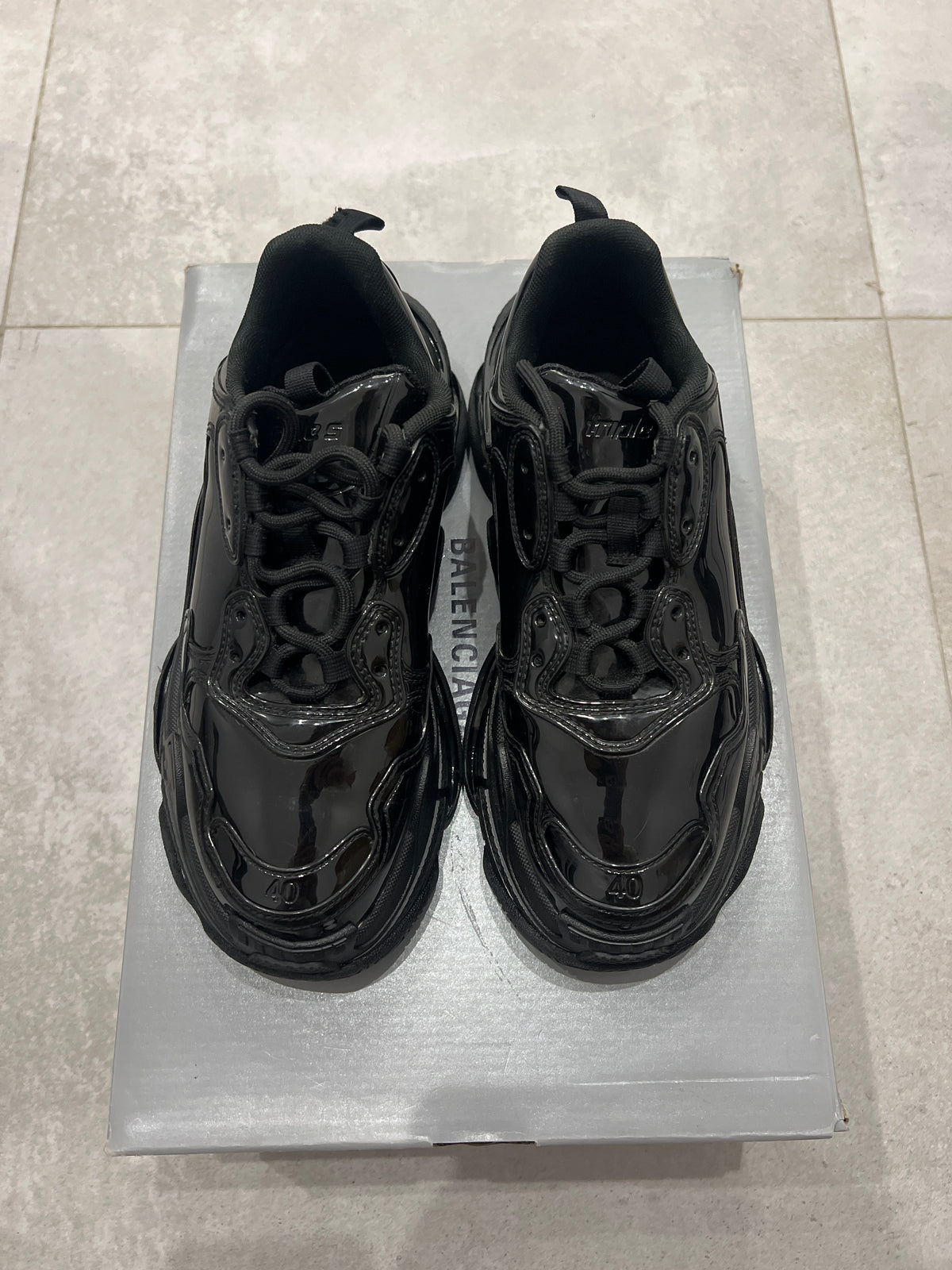 Balenciaga Triple S/3S Patent Black