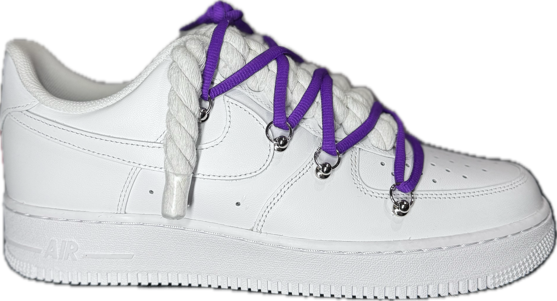 Nike Air Force 1 Low Rope & "Off White Violet Laces"