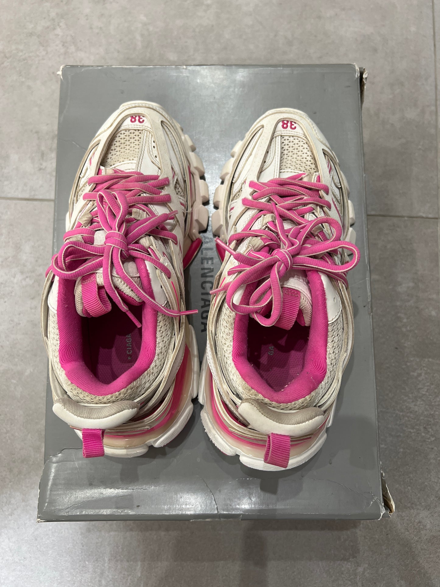 Balenciaga track White/Pink
