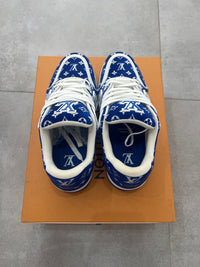 Louis Vuitton Trainer Blue Monogram Textile