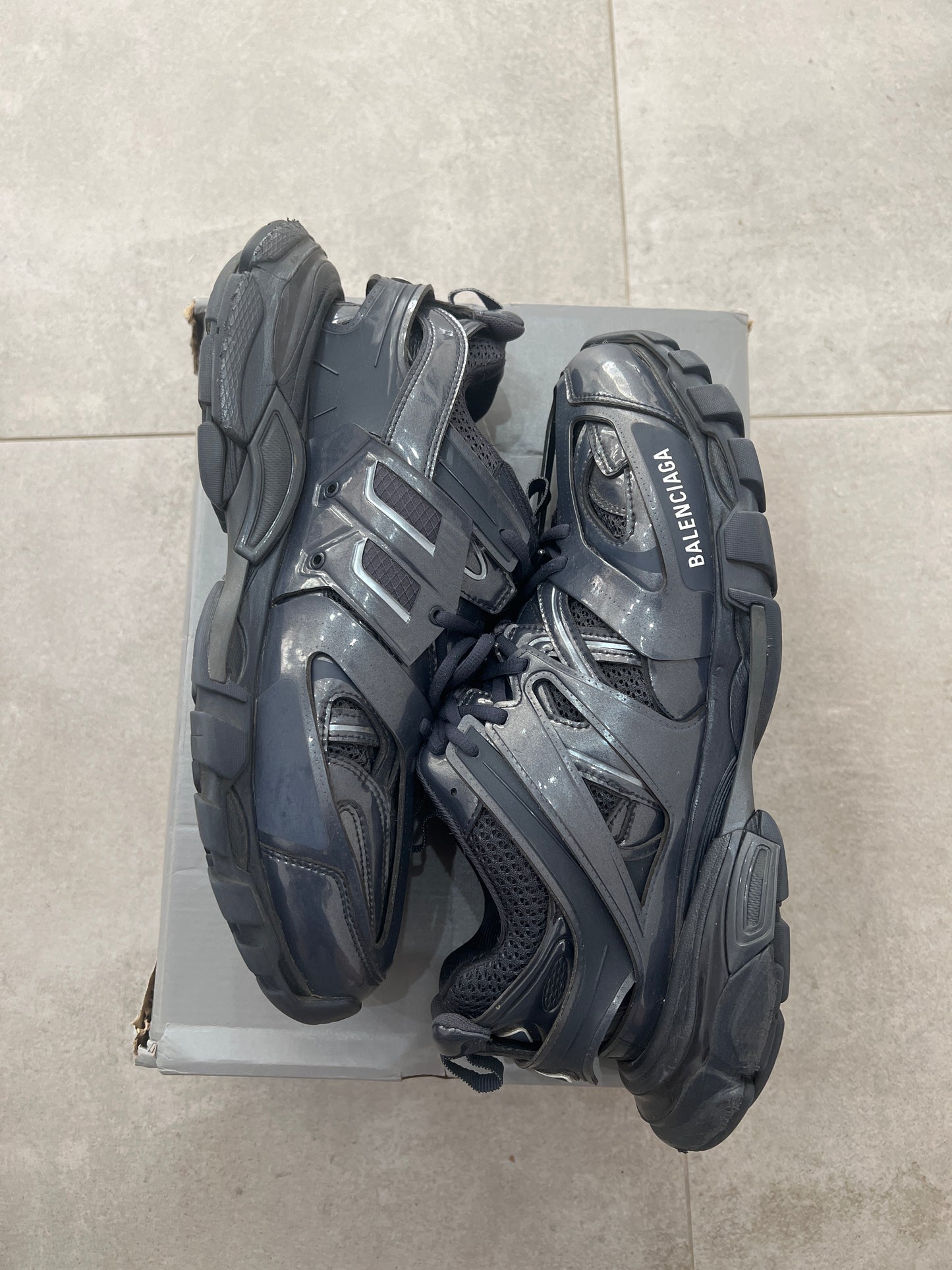 Balenciaga track navy