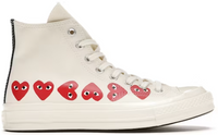 Converse Chuck Taylor All Star 70 Hi Comme des Garcons PLAY Multi-Heart White