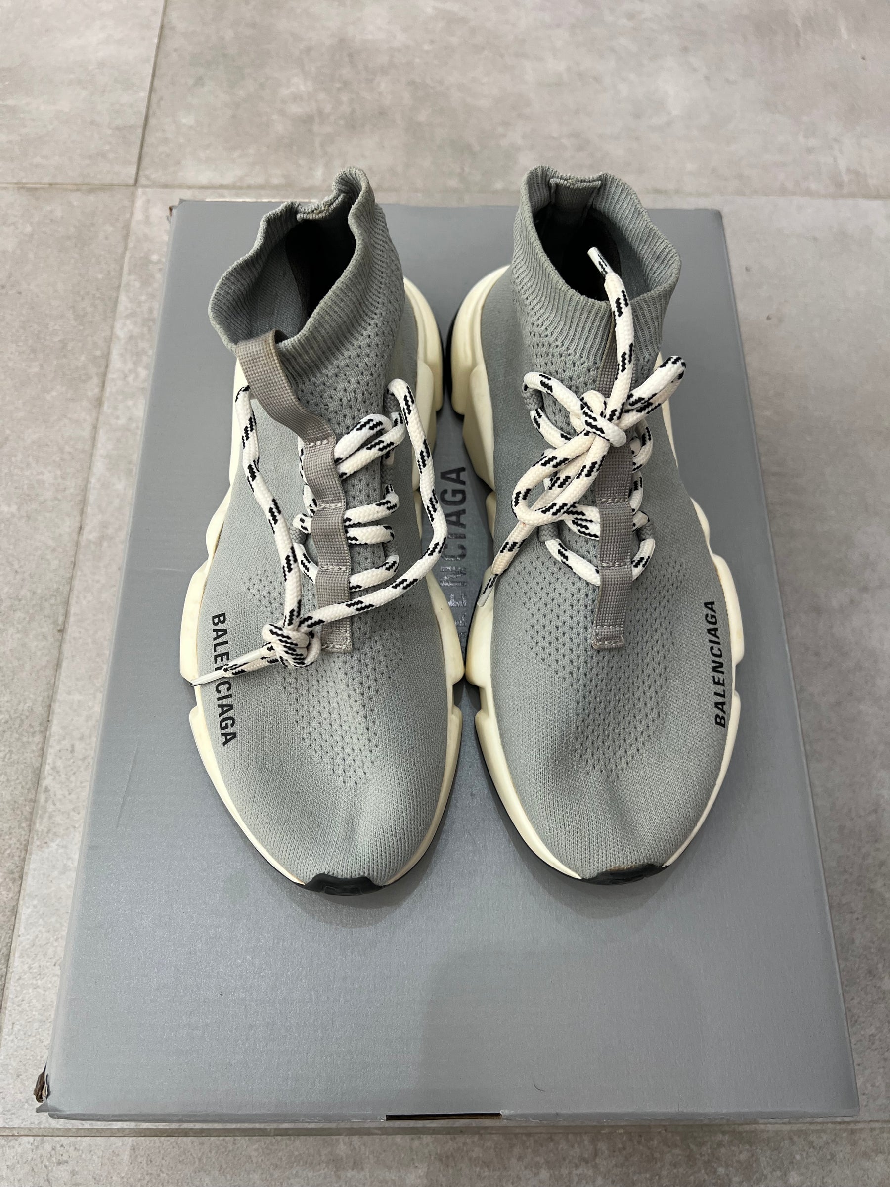 Balenciaga Speed Trainer Lace Up Grey