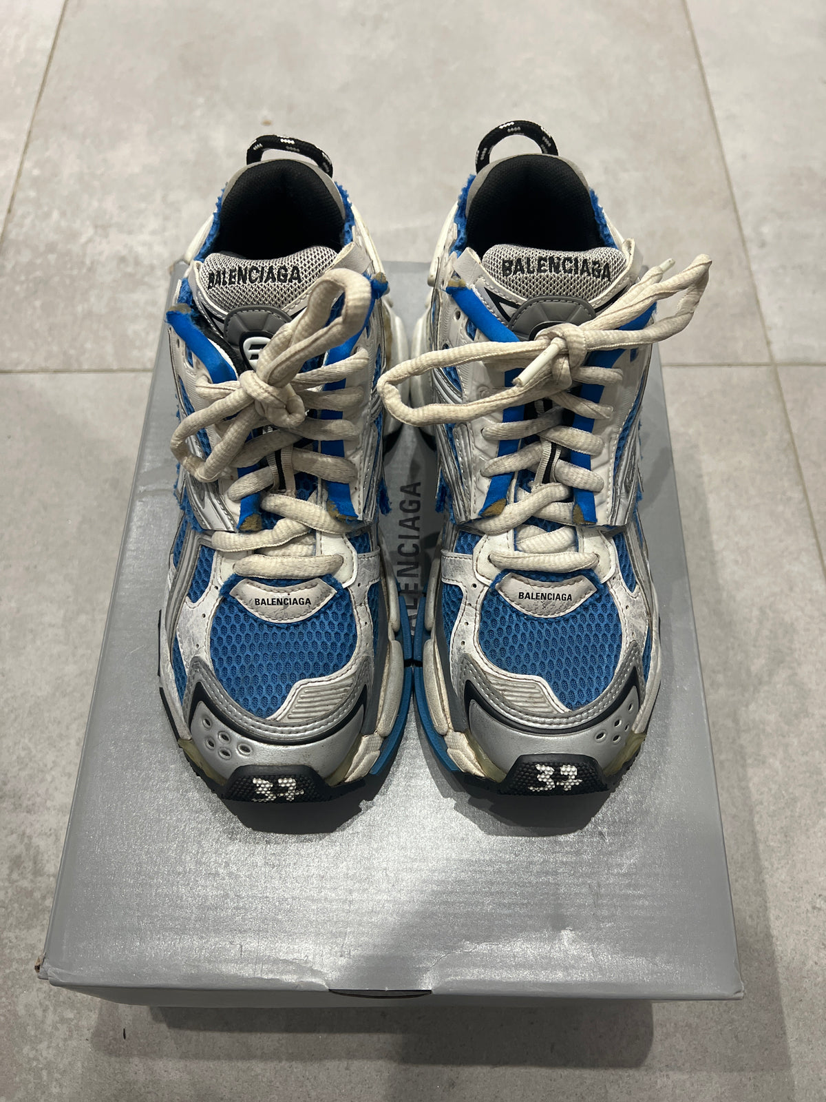 Balenciaga Runner Silver / Blue