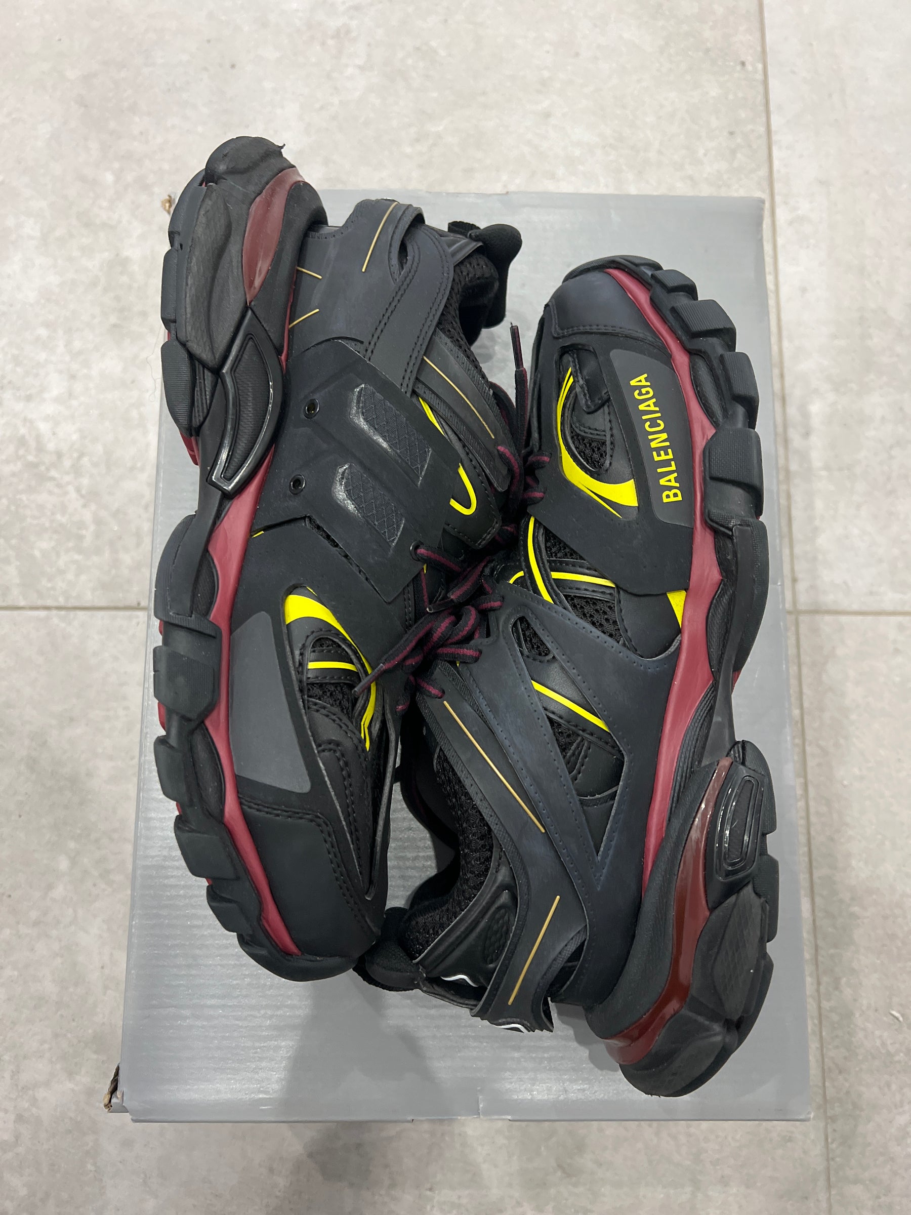 Balenciaga Track Black/Yellow/Burgundy