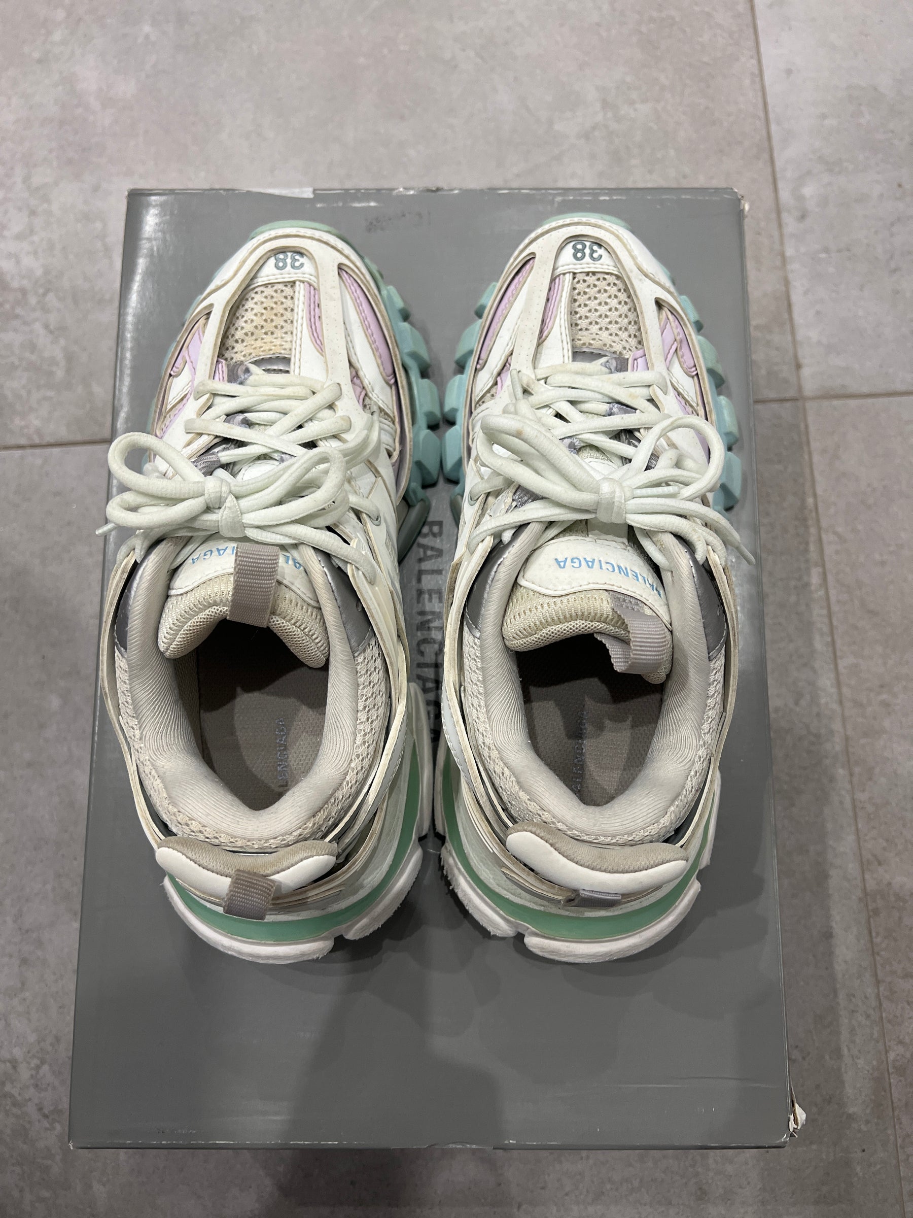 Balenciaga Track Pastel White