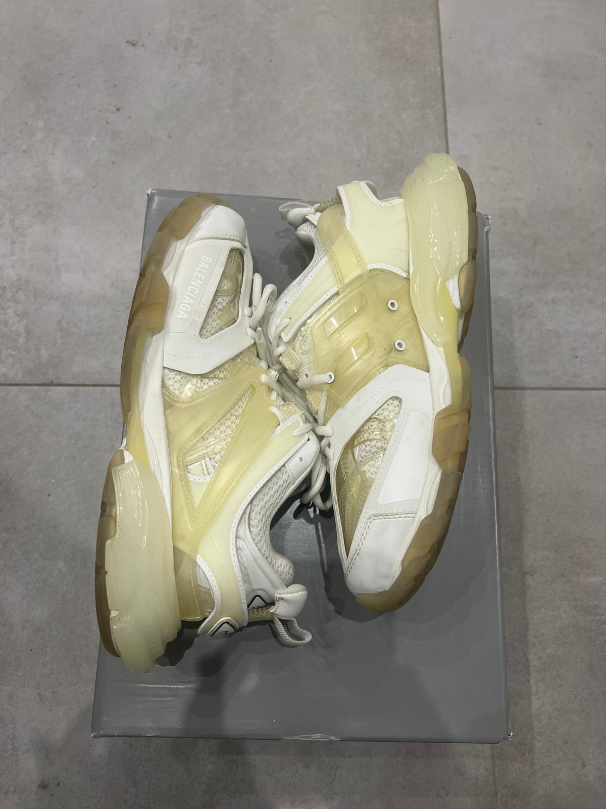 Balenciaga track Clearsole White