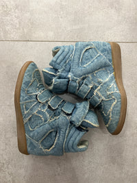 Isabel Marant Balesi Velcro Denim Sneaker