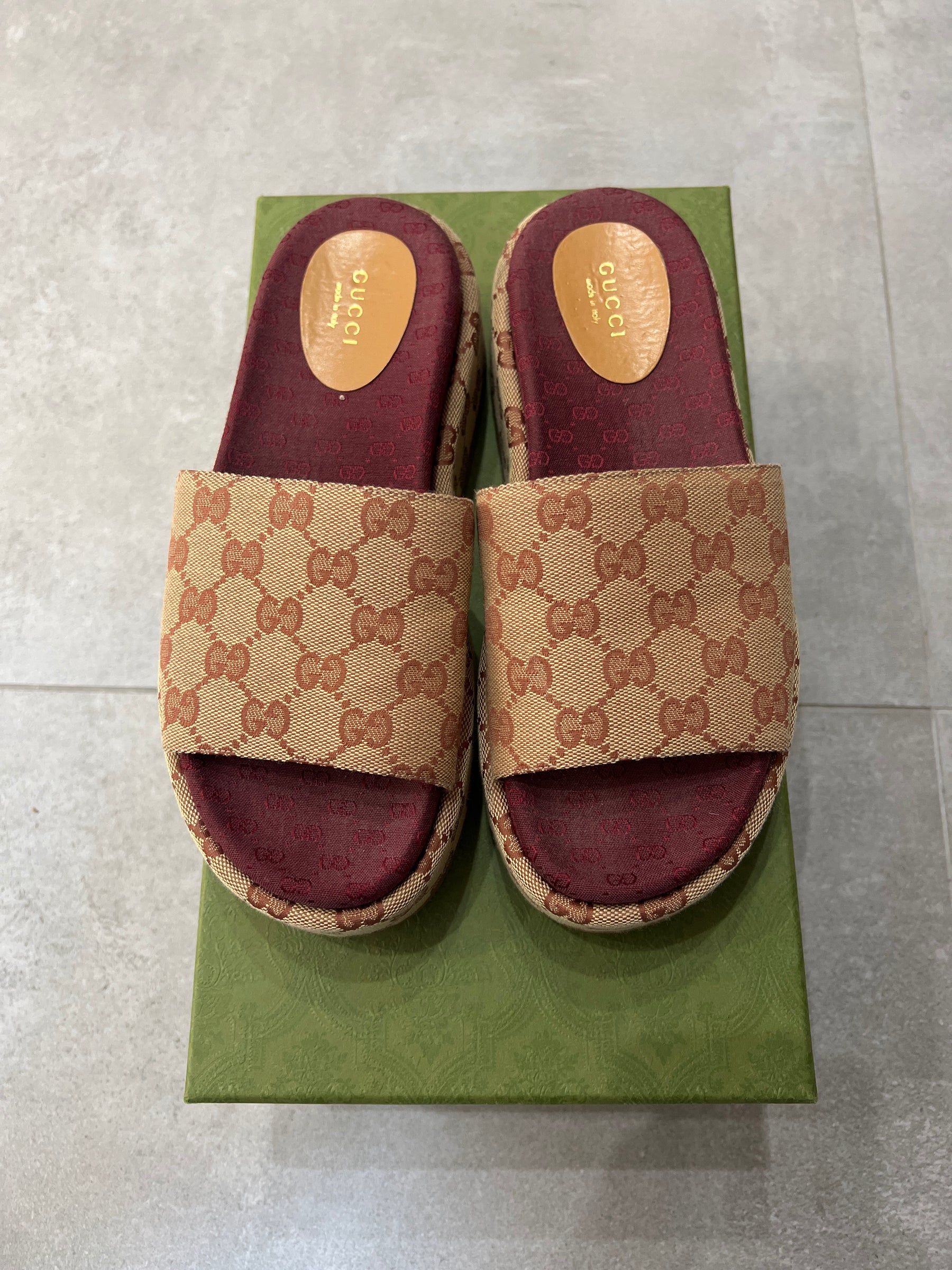 Gucci GG Supreme Platform Sandal