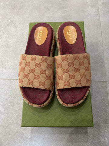 Gucci GG Supreme Platform Sandal