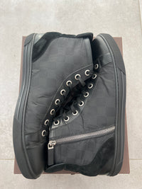 Louis Vuitton Damier Graphite/Suede High Top Sneakers Black