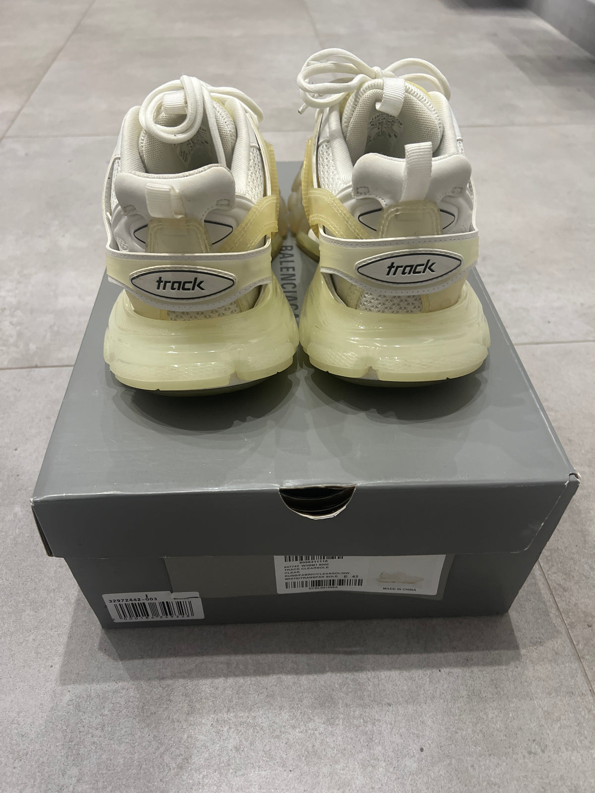 Balenciaga track Clearsole White