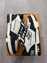 Louis Vuitton Trainer Velcro Strap Black Denim