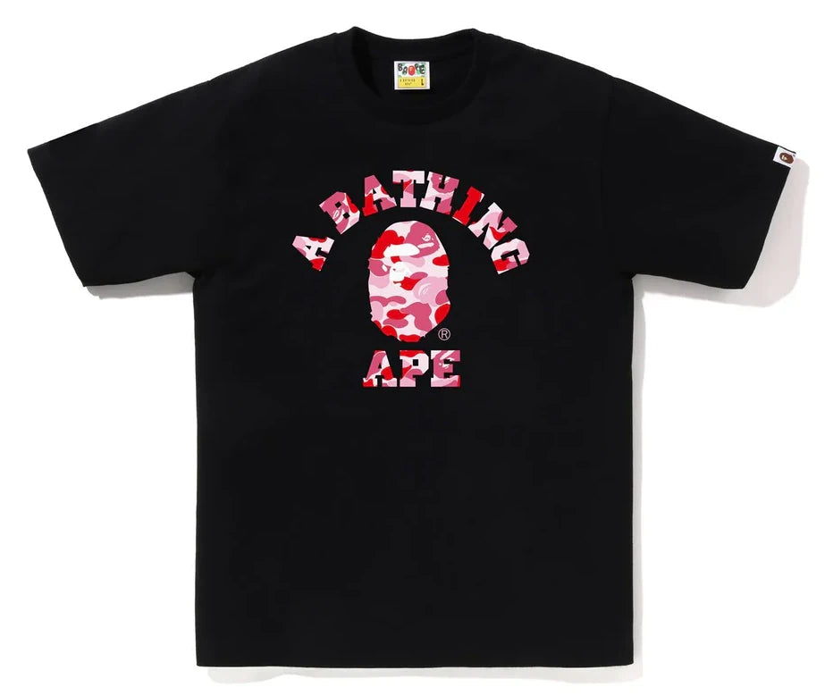 BAPE ABC Camo College Tee Black/Pink