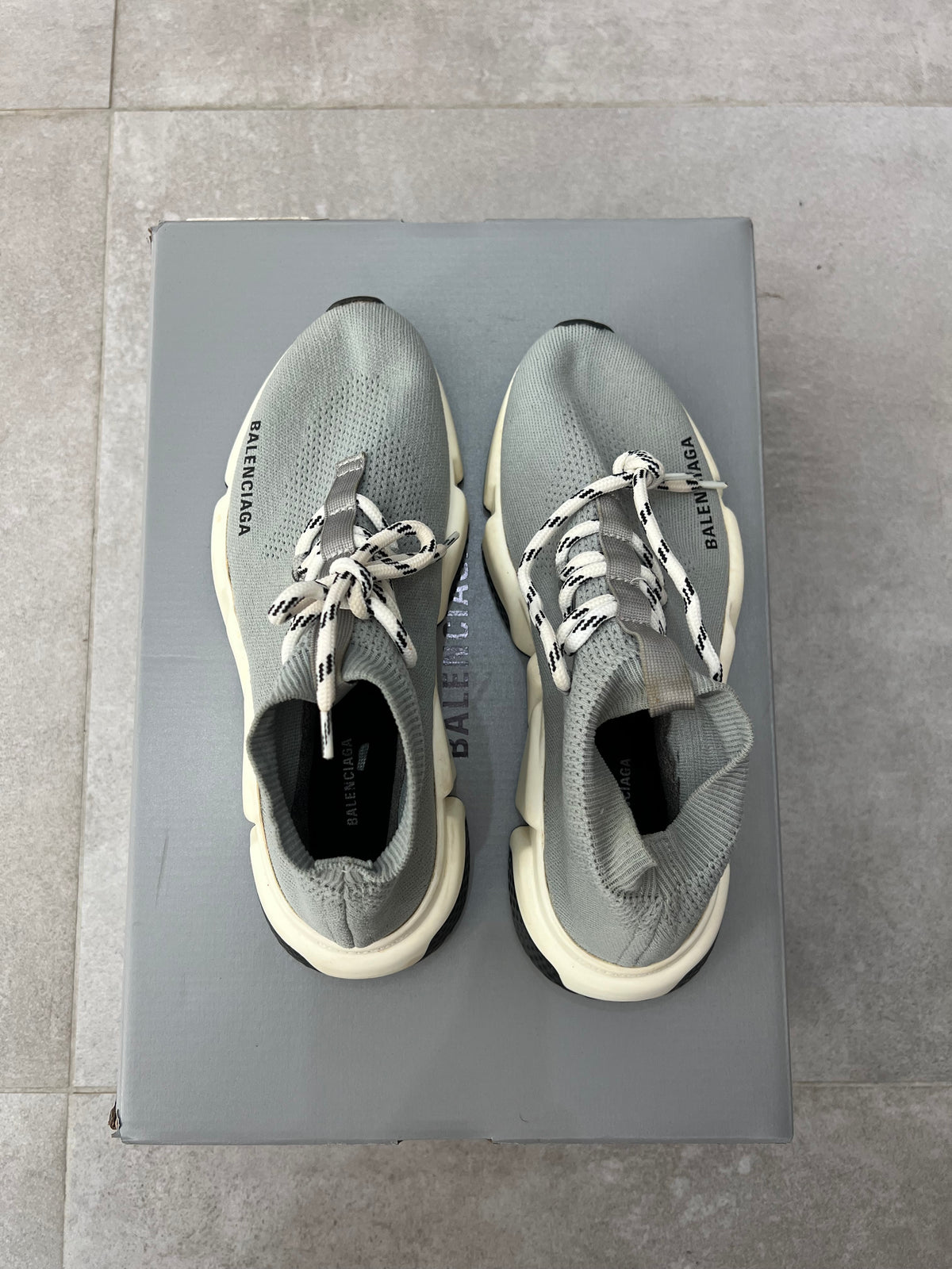 Balenciaga Speed Trainer Lace Up Grey