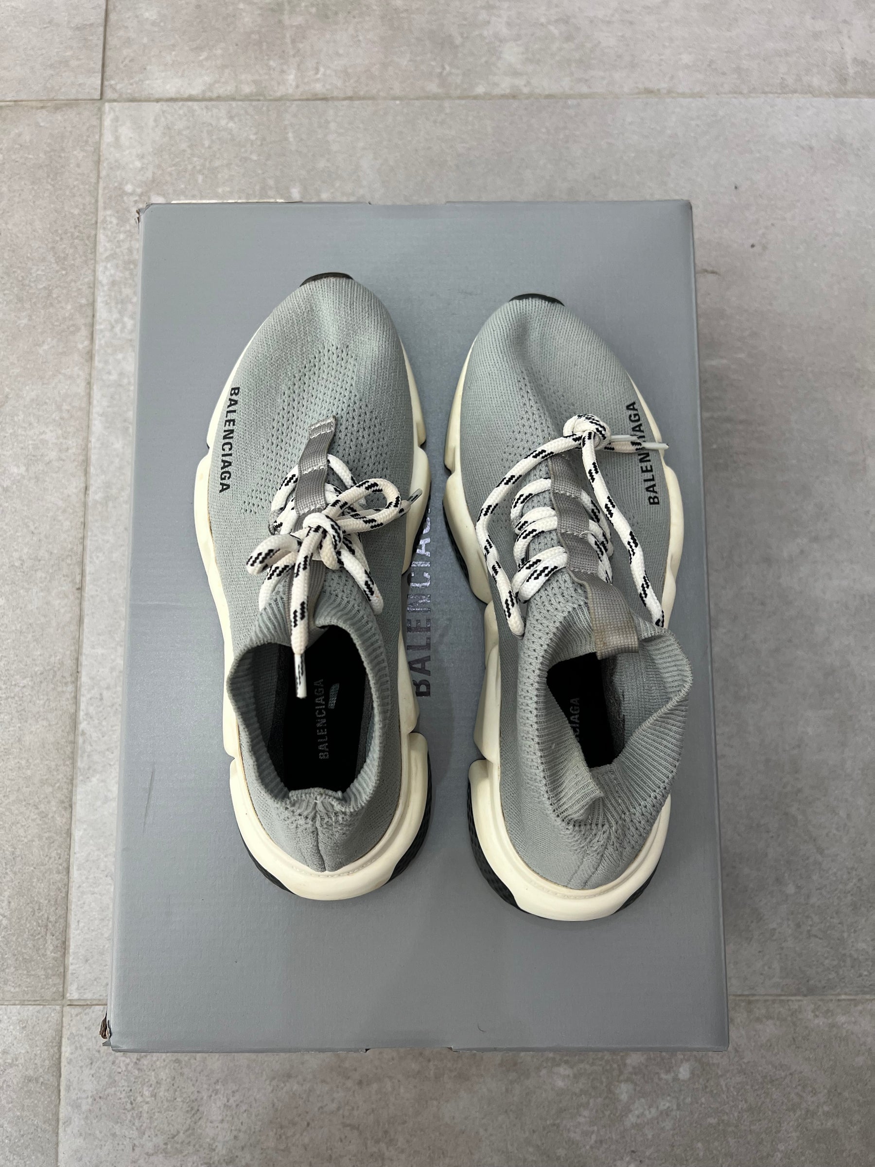 Balenciaga Speed Trainer Lace Up Grey