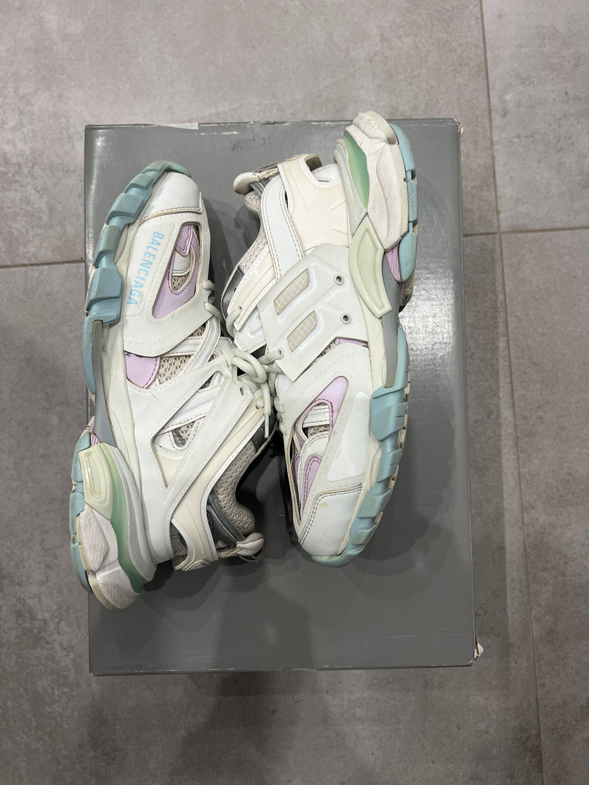 Balenciaga Track Pastel White
