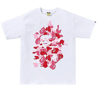 BAPE ABC Camo Rebuild Big Ape Head Tee White/Pink