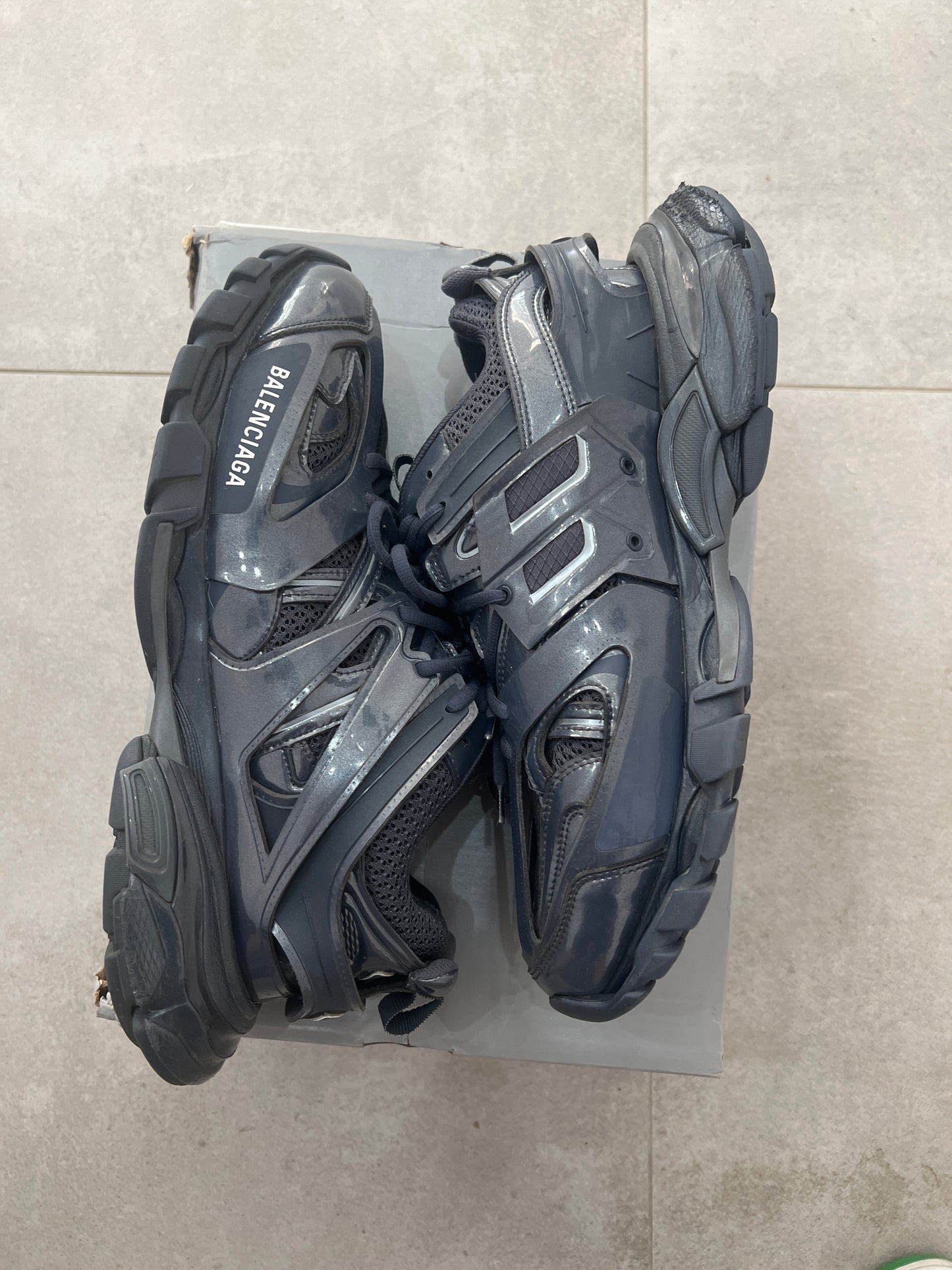 Balenciaga track navy