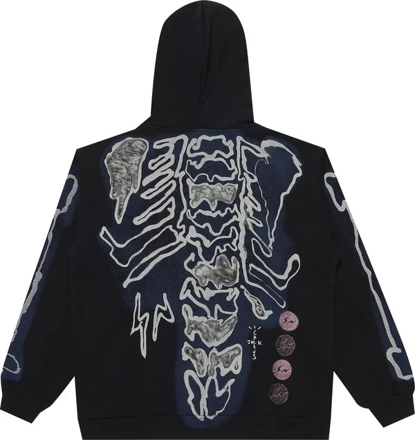 Travis Scott x Fragment Skeleton Graffiti Full Zip Hoodie