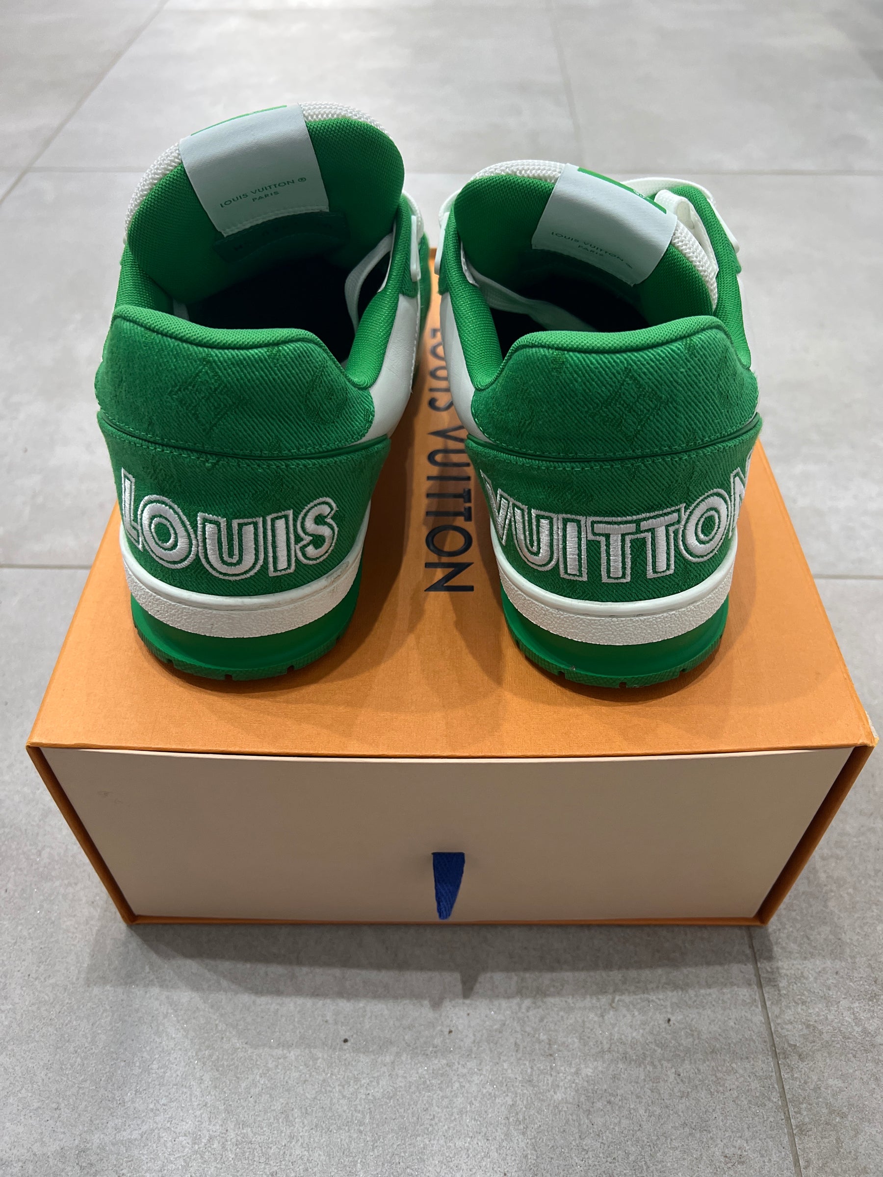 Louis Vuitton Green Denim Trainer