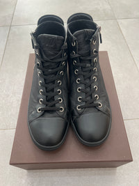 Louis Vuitton Damier Graphite/Suede High Top Sneakers Black